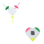Heart Shaped Fluorescent Pens Highlighters with Logo