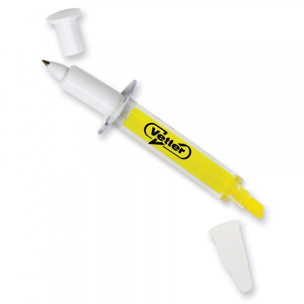 Logo Branded Syringe Highlighter/Pen