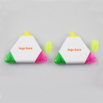 Custom 3-in-1 Translucent Triangle Highlighter w/Colored Tips
