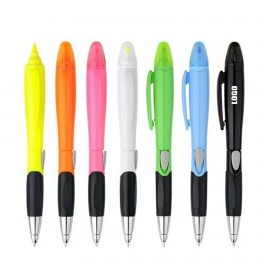 Logo Branded Pen With Highlighter