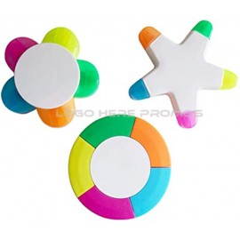 5 Color Fluorescent Highlighter with Logo