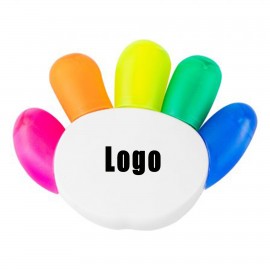 Promotional Hand shaped 5 Color Highlighter