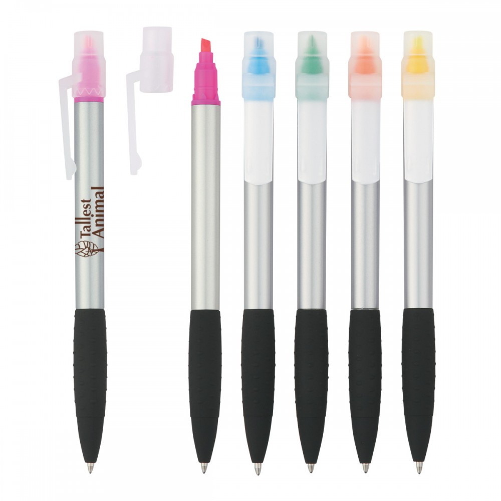 Logo Printed Neptune Pen With Highlighter Logo Printed Neptune Pen With Highlighter