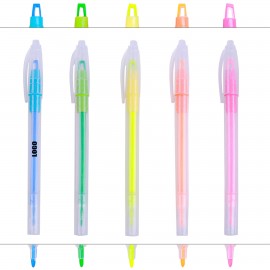 Visible Window Tip Dual Ends Highlighter with Logo  Visible Window Tip Dual Ends Highlighter with Logo