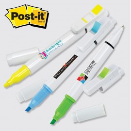 Post-it Trio Series Custom Printed Flag, Pen & Highlighter Combo (4CP) with Logo