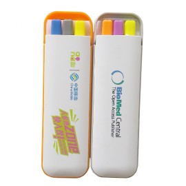 Logo Branded Highlighter&Ballpoint Pen&Automatic Pencil Set Combination Pen