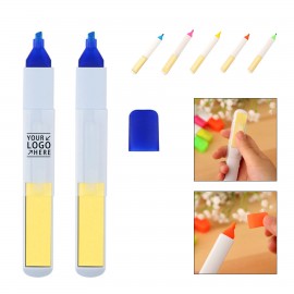 Highlighter With Sticky Note with Logo