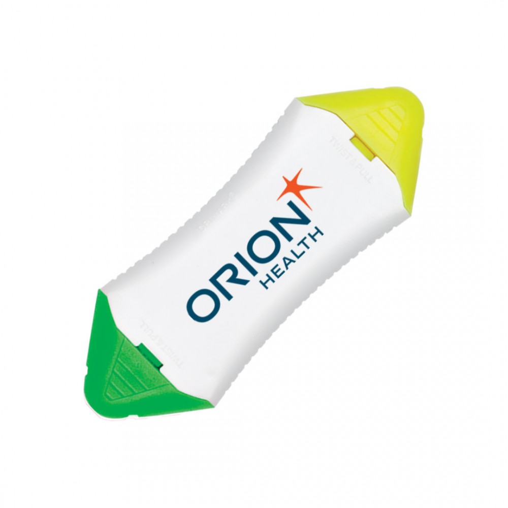 Custom Imprinted DriMark Double Arrow White - Yellow/Green Custom Imprinted DriMark Double Arrow White - Yellow/Green