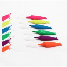 Personalized Fish-Shaped Plastic Highlighter Pen
