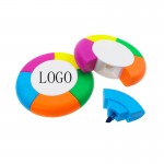 Round Five-color Highlighter with Logo