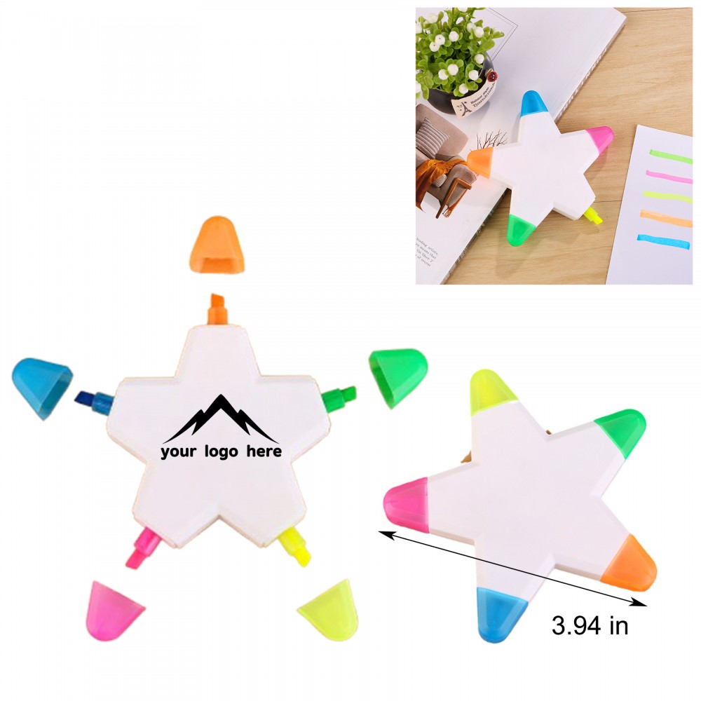 Custom Star Shaped Multicolor Highlighter Custom Star Shaped Multicolor Highlighter