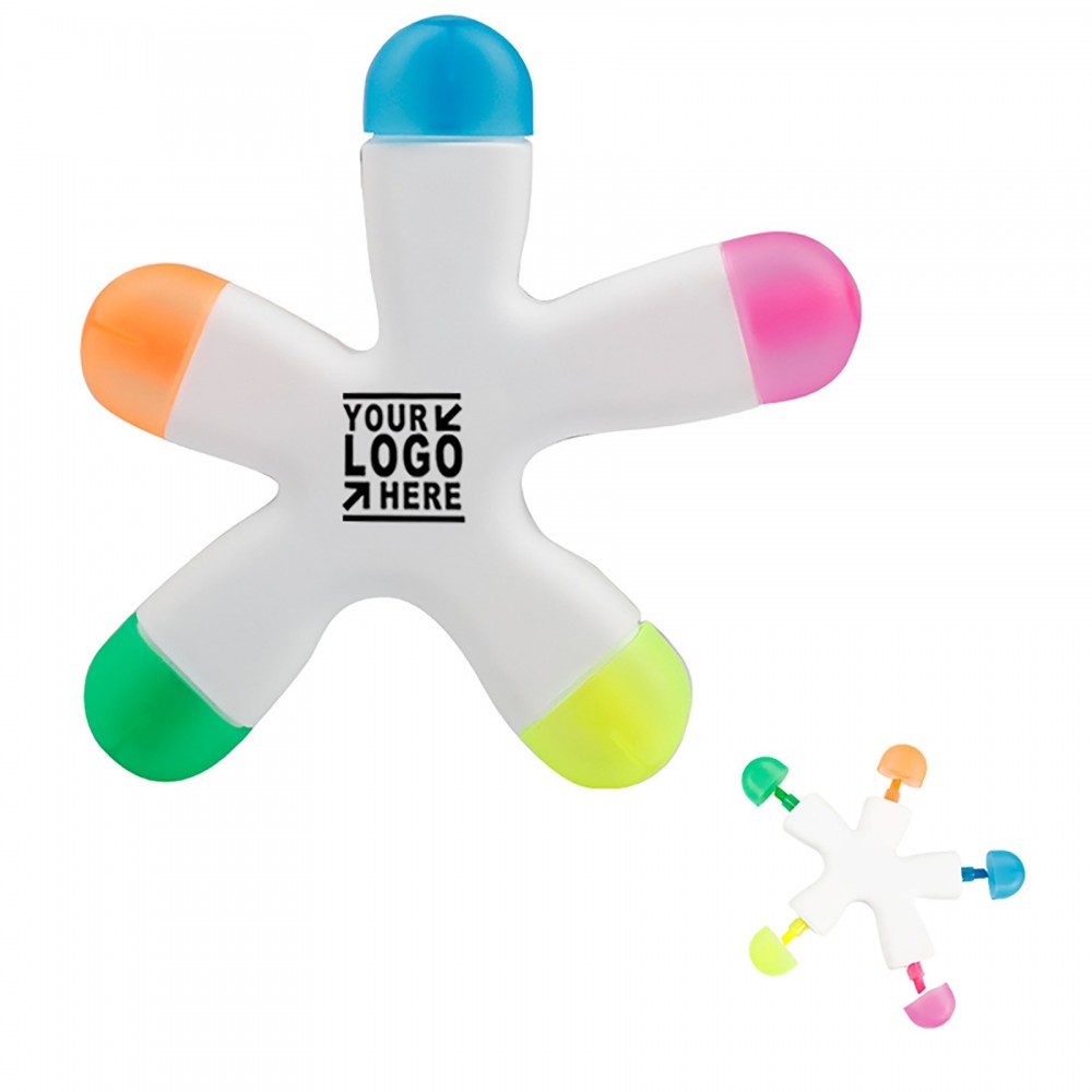 Custom Five-color Starfish Highlighter Custom Five-color Starfish Highlighter