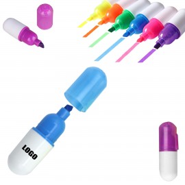 Logo Branded Capsule Shaped Highlighter  Logo Branded Capsule Shaped Highlighter