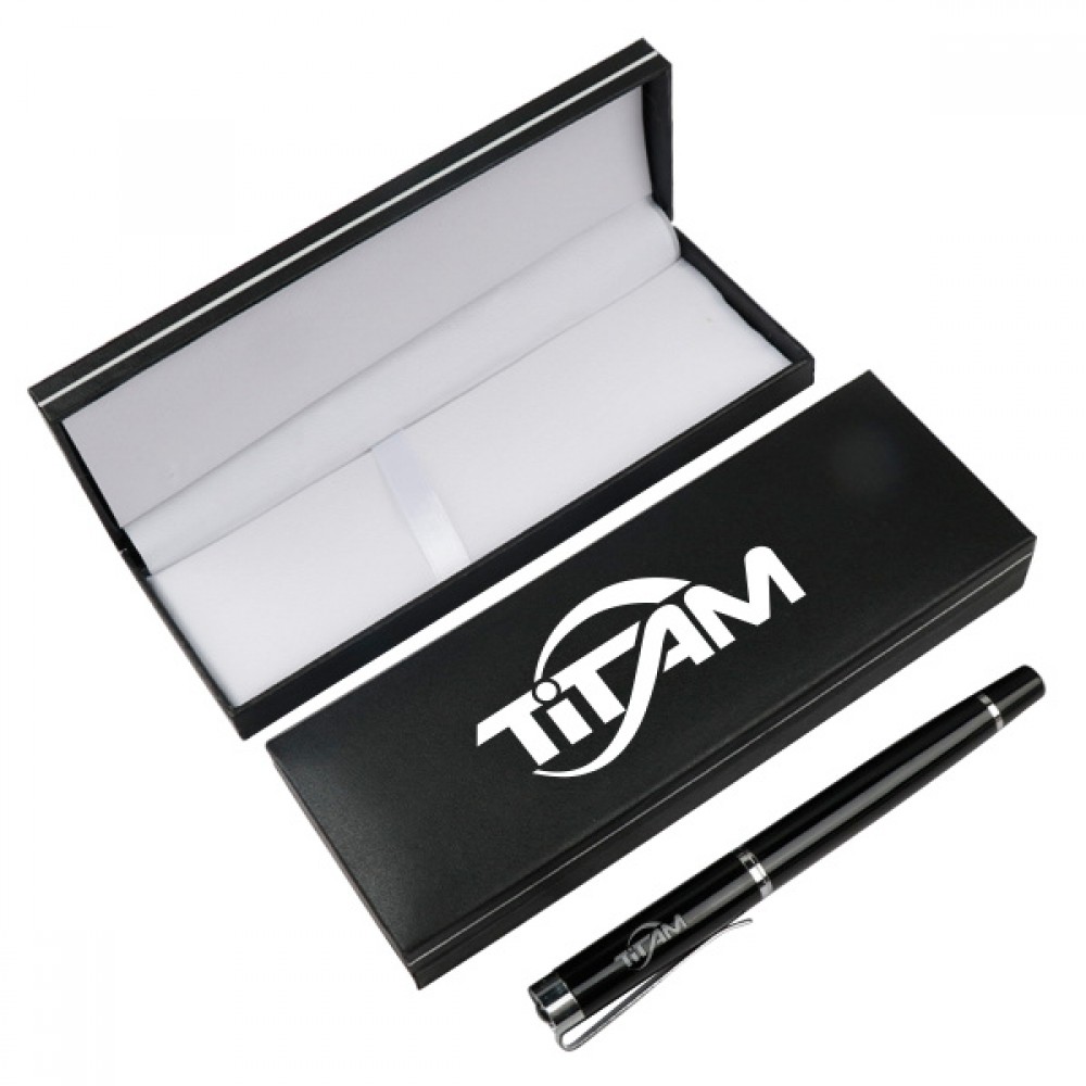 Personalized Black Gift Box with Pen