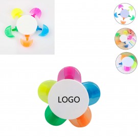 Logo Branded Colorful Flower Shape Highlighters