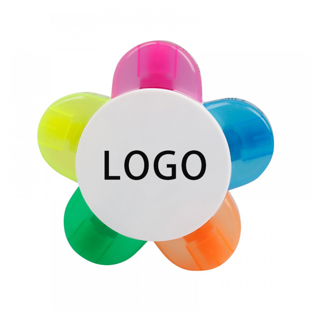 5-in-1 Eco-Friendly Flower Highlighter with Logo