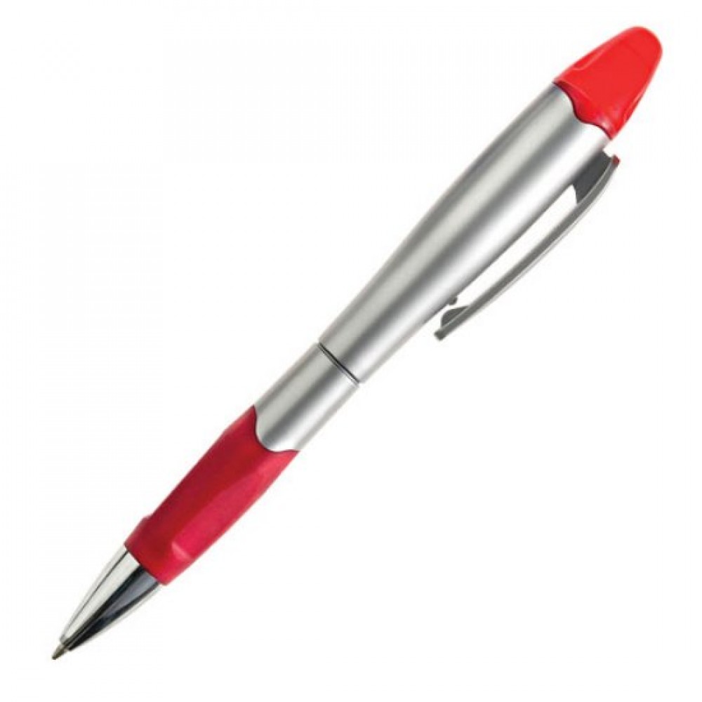 Silver Champion Pen/Highlighter - Red with Logo