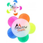 Flower Multi-Color Highlighters with Logo