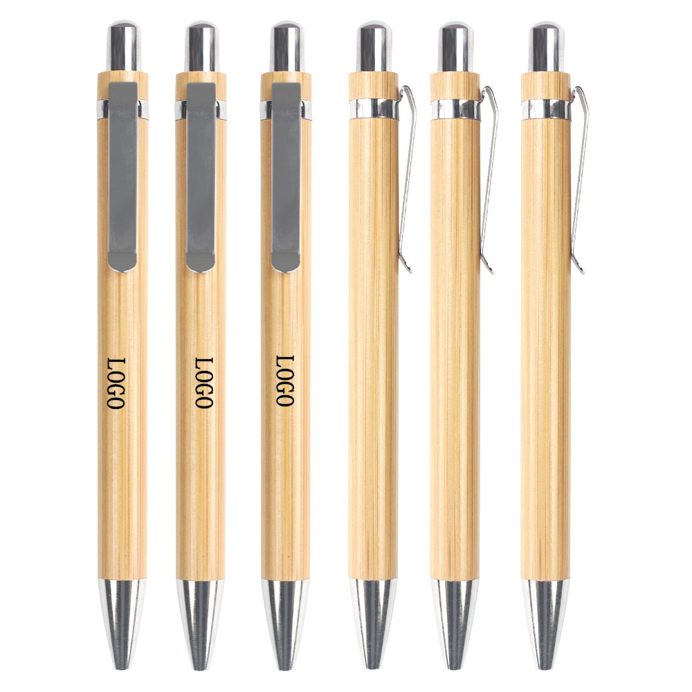Bamboo Ballpoint Pen Logo Branded