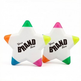 5-In-1 Star Shaped Multicolor Highlighter Marker Custom Imprinted