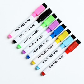 Low Odor Magnetic Dry Erase Markers With Erasers Logo Branded