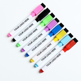 Low Odor Magnetic Dry Erase Markers With Erasers Logo Branded  Low Odor Magnetic Dry Erase Markers With Erasers Logo Branded