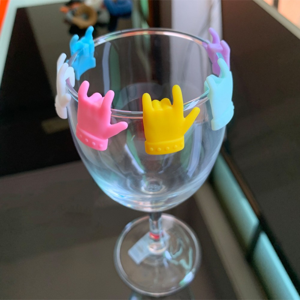 Custom Printed Finger Shape Wine Glass Marker Custom Printed Finger Shape Wine Glass Marker