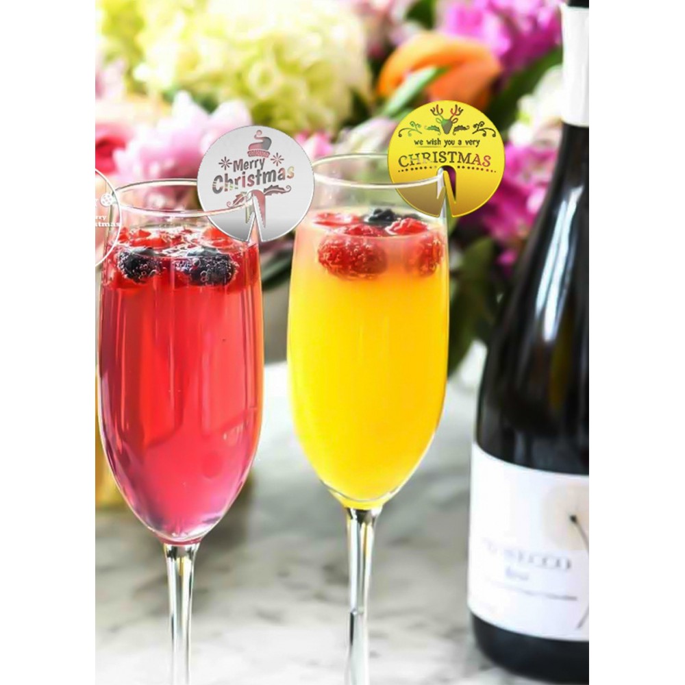 Custom Imprinted Round Shape Acrylic Drink Marker Wine Glass Recognizer