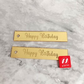 Square Acrylic Name Card Cake Topper Holiday Pendant Custom Imprinted