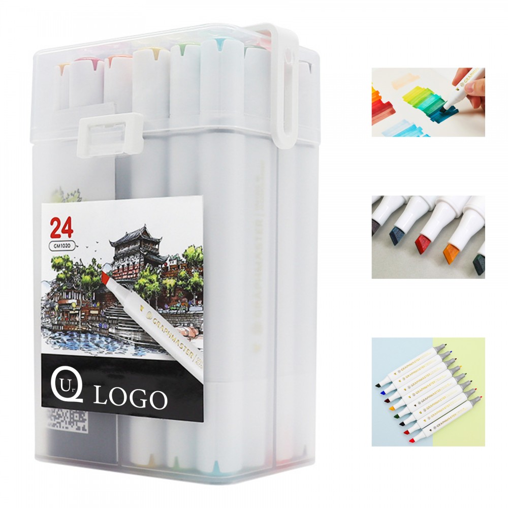 Double Ended Highlighter Set Logo Branded