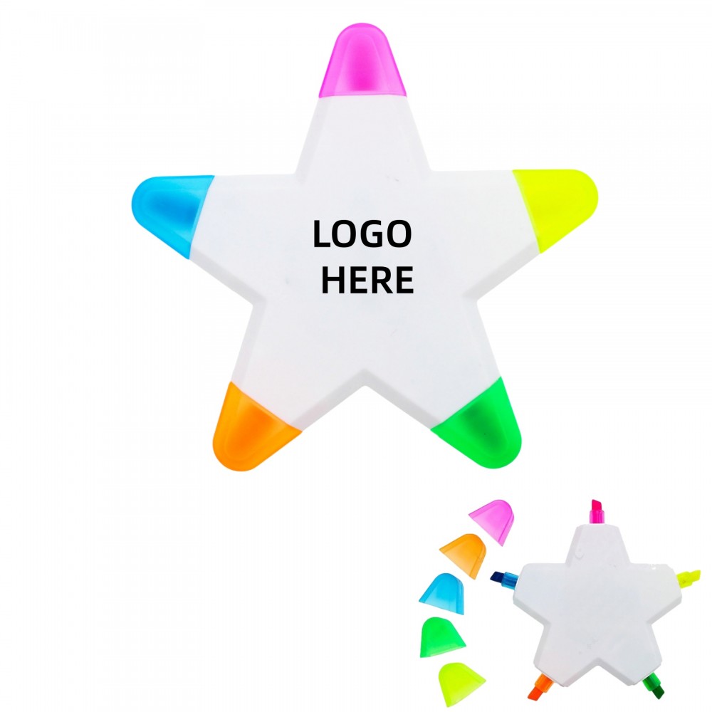 Logo Branded Five-Color Fluorescent Pen Logo Branded Five-Color Fluorescent Pen
