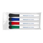 Logo Branded Dry Erase Marker w/Eraser Magnetic Cap 4 ct