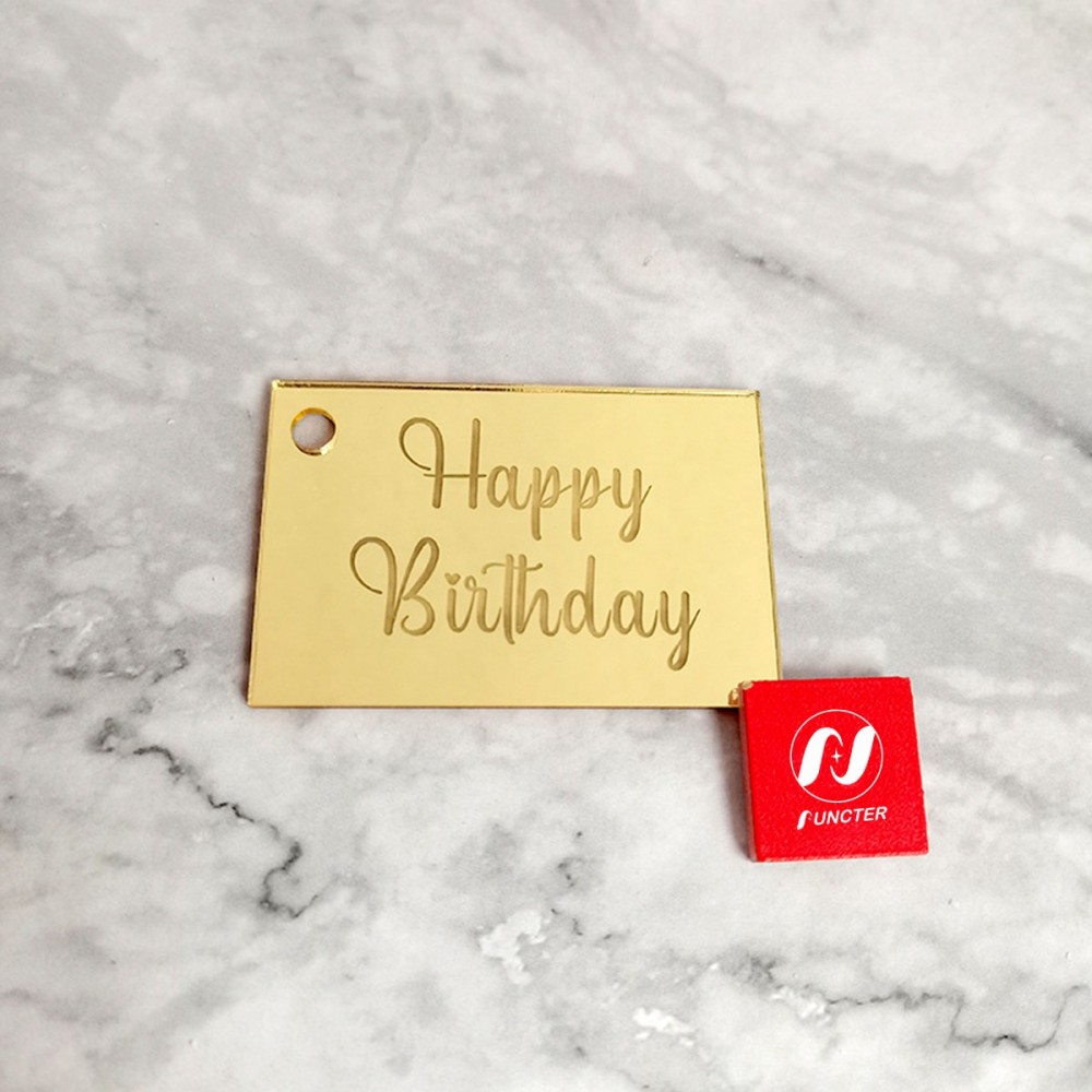 Logo Branded #2 Square Acrylic Name Card Cake Topper Holiday Pendant Logo Branded #2 Square Acrylic Name Card Cake Topper Holiday Pendant