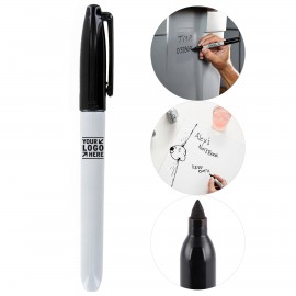 Custom Printed Black Fine Tip Permanent Markers - Fade Resistant Quick Dry Ink for Paper, Plastic