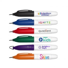Mini Dry Erase Marker w/Key Ring Cap - Full Color Decal Custom Imprinted