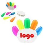 Logo Branded Versatile 5-in-1 Highlighter Pen Set: Vibrant Fluorescent Markers