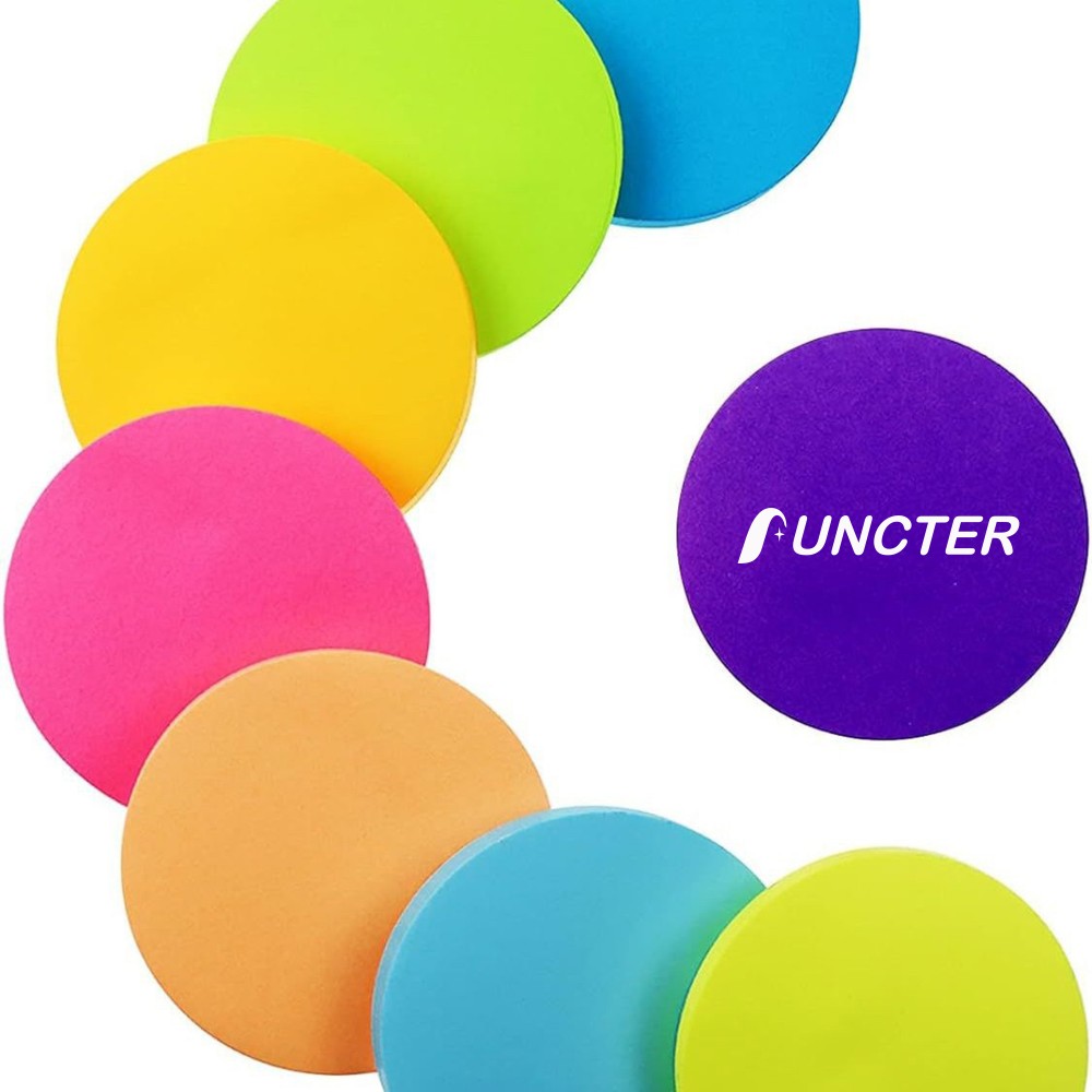 50 Sheets 2.75 inch Adhesive Round Sticky Notes Notepaper Logo Branded 50 Sheets 2.75 inch Adhesive Round Sticky Notes Notepaper Logo Branded