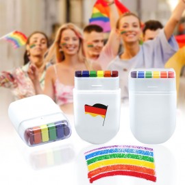 Custom Printed Washable 6 Colors Rainbow Face Paint Pen For Fans and LGBT Festive Events