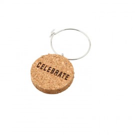 Cork Wine Glass Charm Drink Marker Logo Branded