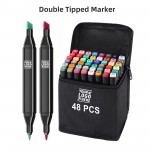 Logo Branded 48 Colors 48 Pieces Double Tipped Art Marker Set