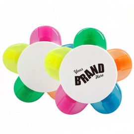 Logo Branded Multi-Color Floral Stationery Highlighter Pen