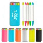 Logo Branded 5-Pack Fluorescent Highlighter Marker Pen Set