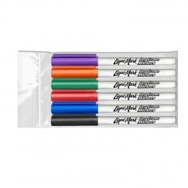 Custom Liqui-Mark Fine Point Dry Erase Markers - USA Made - 6 Pack
