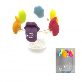 Silicone Wine Glass Drink Markers with Logo