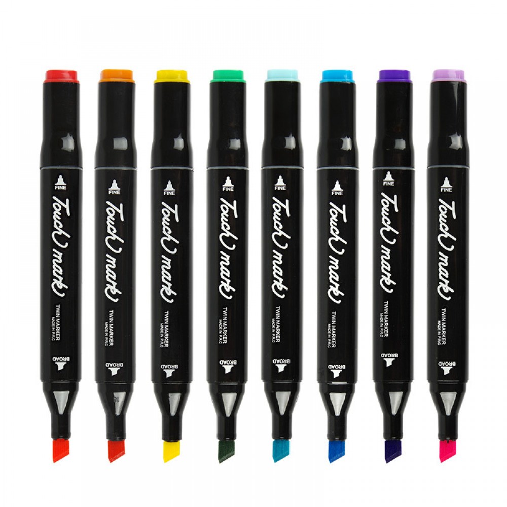 Double Tipped Coloring Marker Logo Branded Double Tipped Coloring Marker Logo Branded