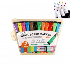 12 Pack Magnetic Dry Wipe Markers Logo Branded
