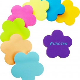 Custom Imprinted 50 Sheets 2.75 inch Adhesive Flower Shape Sticky Notes Notepaper