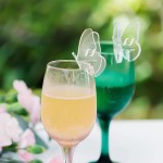 Butterfly Shape Acrylic Drink Marker Wine Glass Recognizer Logo Branded