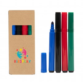 Custom Printed 4 Piece Washable Marker Set