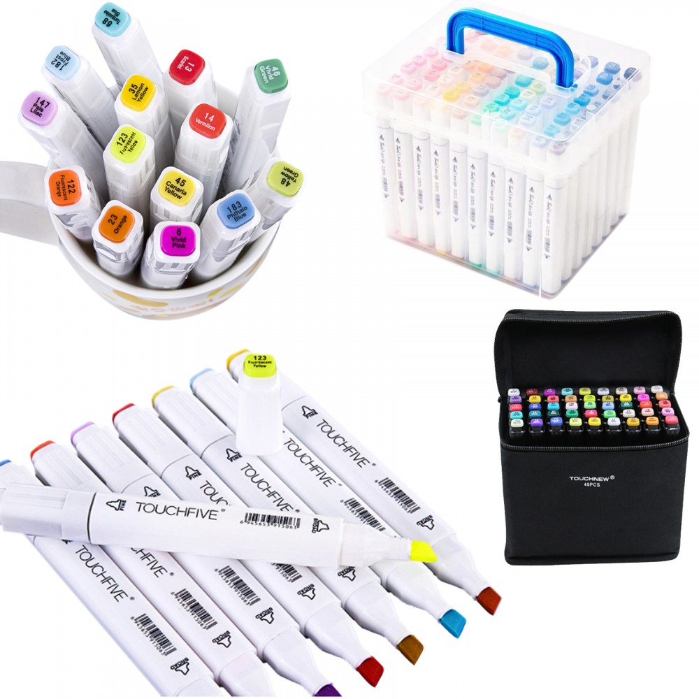12 Color Touch two-headed Alcohol Black Rod Marker Custom Printed 12 Color Touch two-headed Alcohol Black Rod Marker Custom Printed